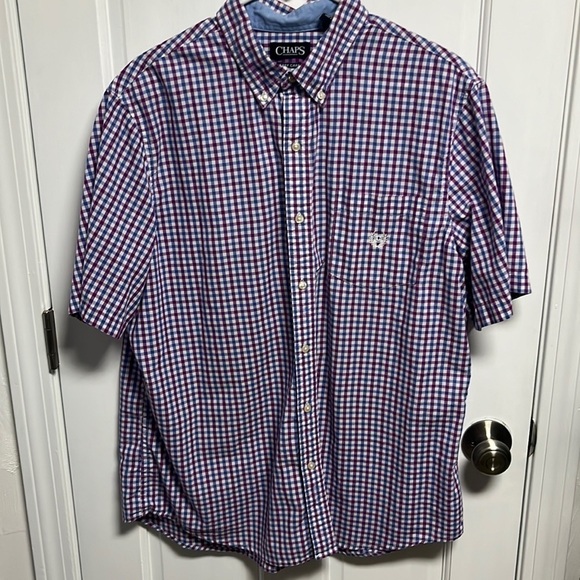 CHAPS men short sleeve button down shirt size xlarge. - Picture 1 of 7